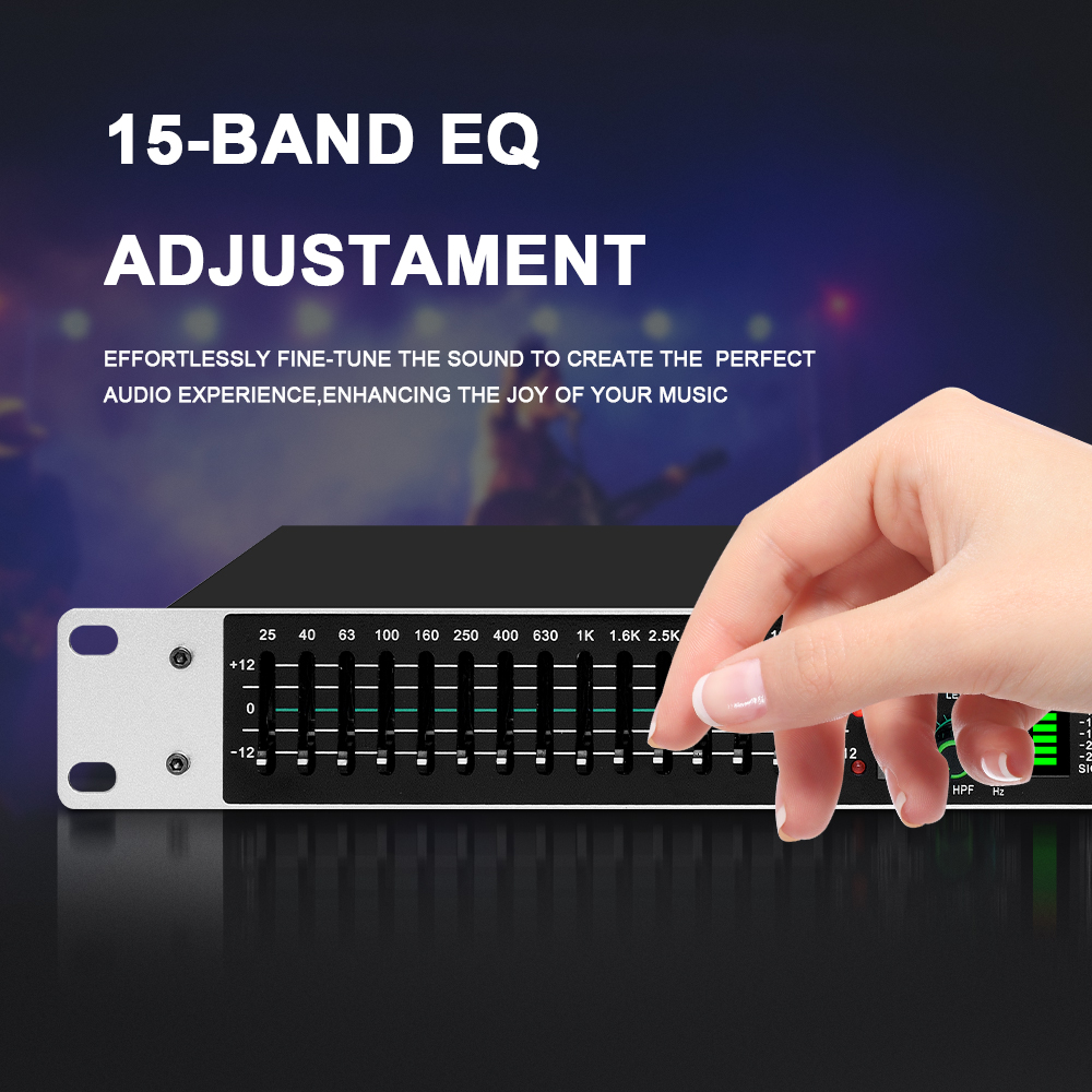Eq215 Dual 15-Band Graphic Equ - Audio Music Equalizer review and price