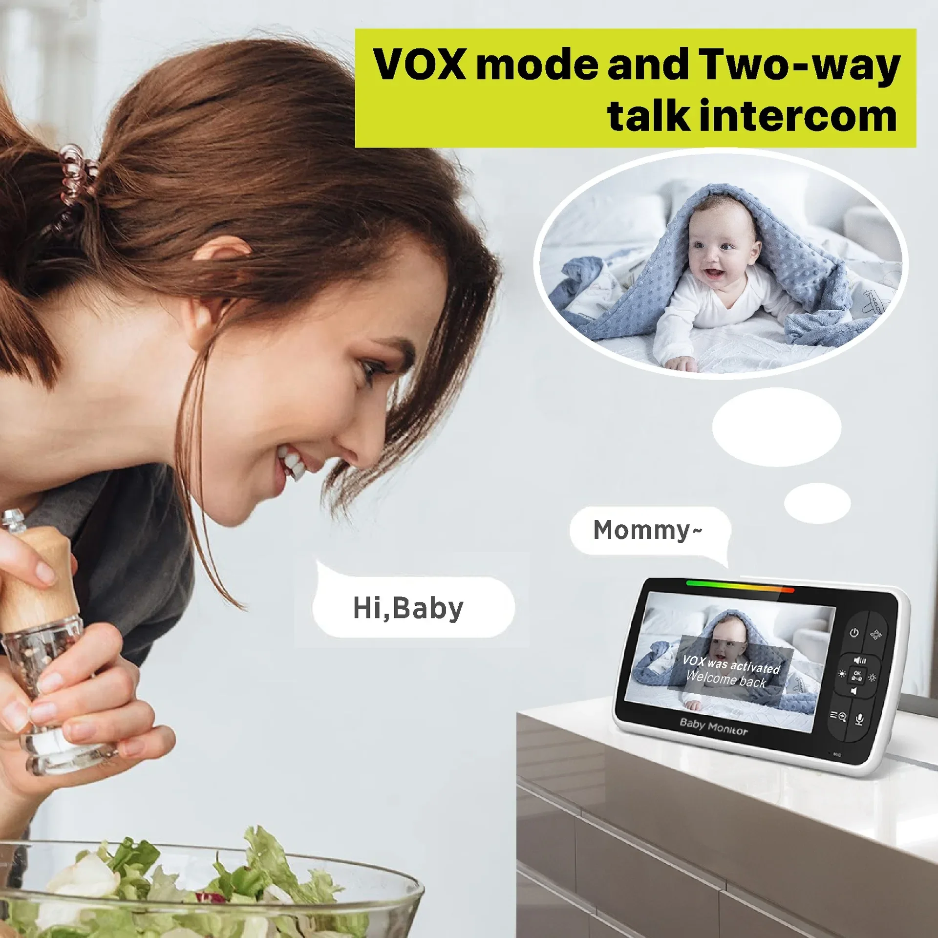 5.0 Inch Video Baby Monitor Wi - Zoom Audio Music review and price