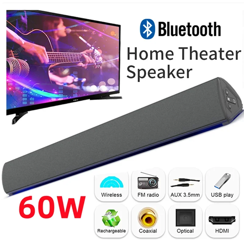 60W Wireless TV PC Soundbar Bl - Audio Music Generator review and price