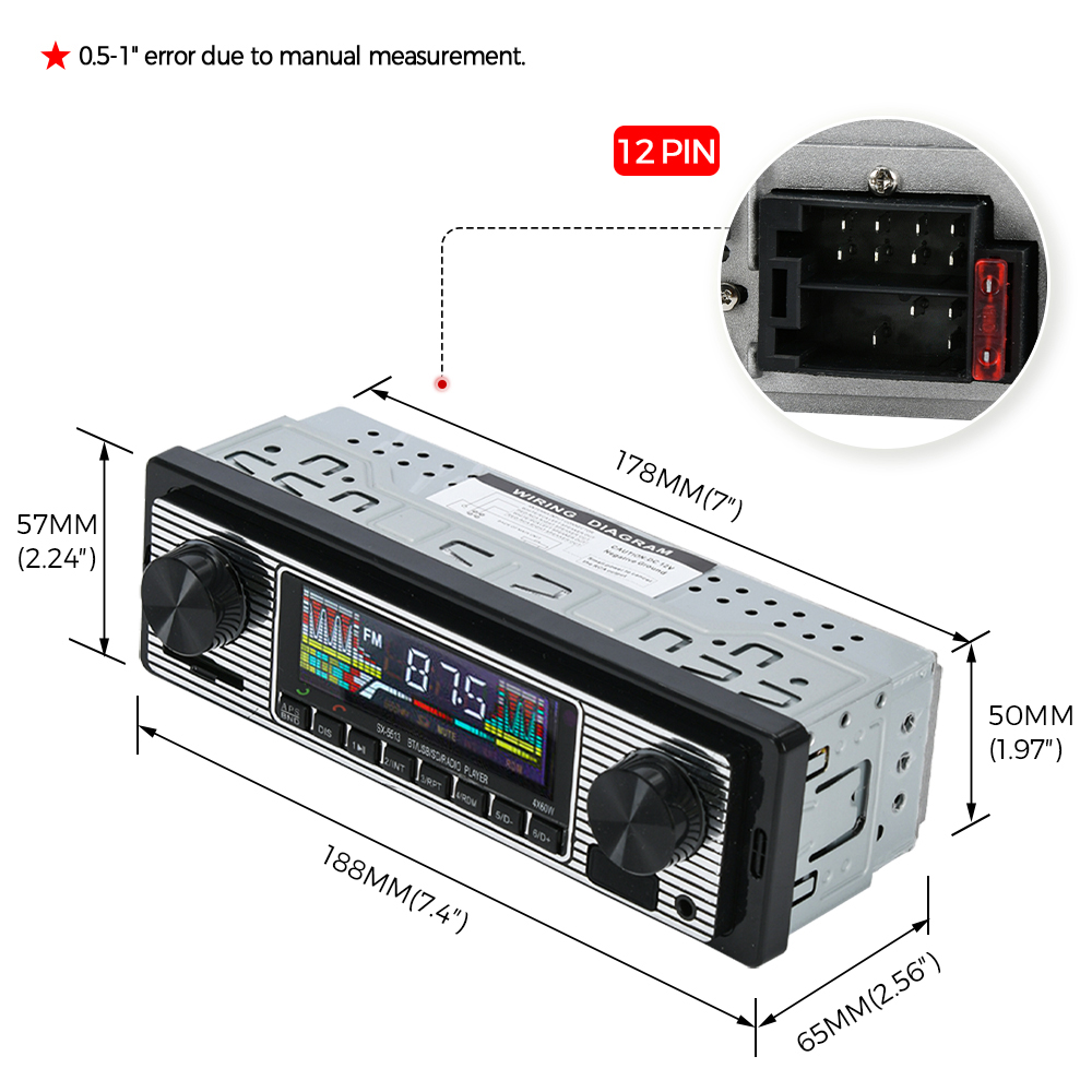Vintage Car Radio Vehicle Inte - Audio Music Play review and price