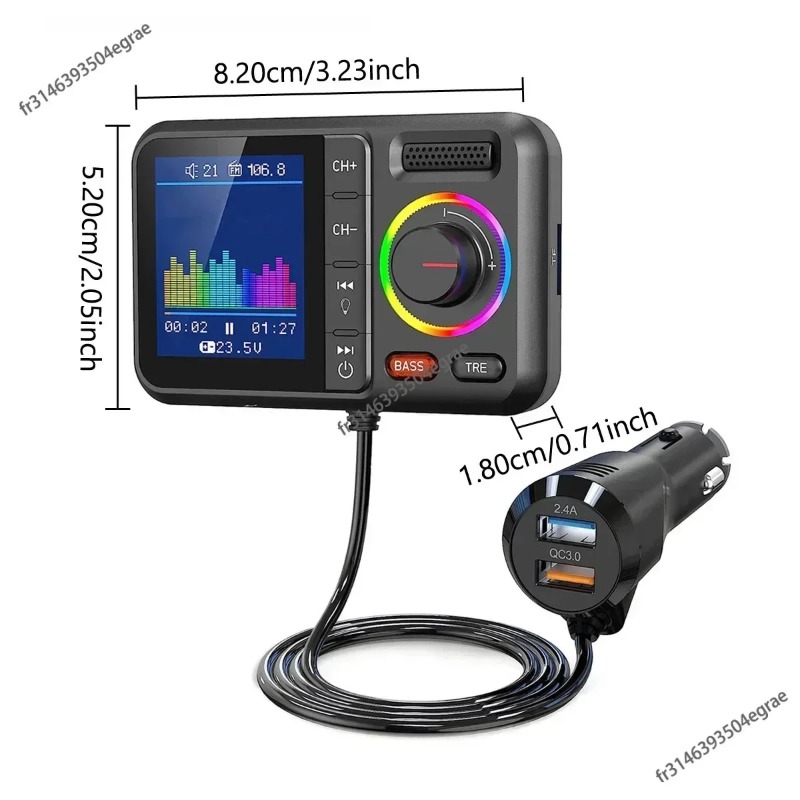 QC3.0 Dual USB Car FM Transmit - Audio Music Play review and price