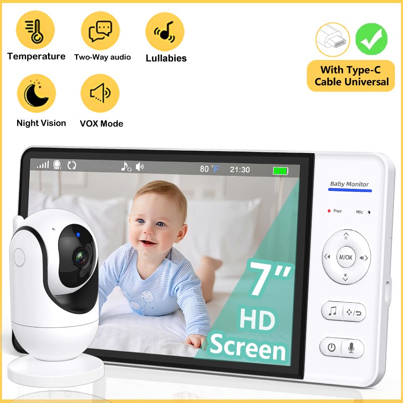 No WiFi 7 Inch Baby Monitor 2- - Zoom Audio Music review and price