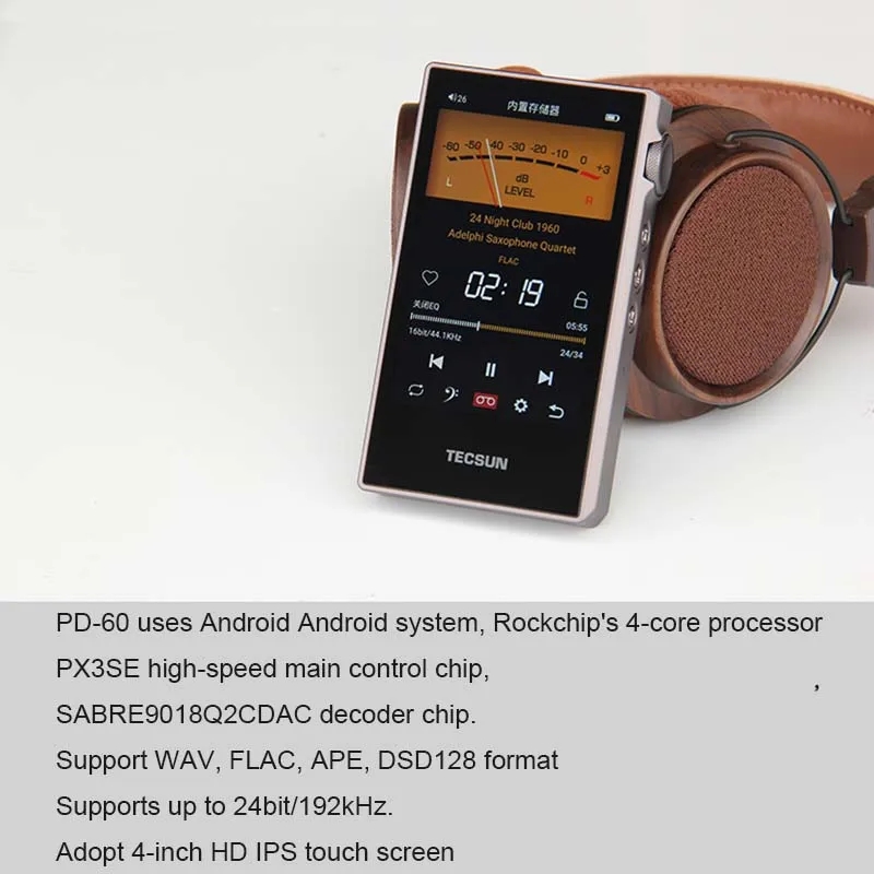 Tecsun PD-60 4 inch IPS touch  - Audio Music Equalizer review and price