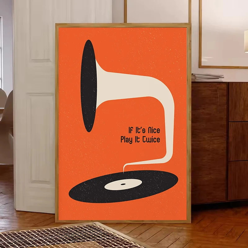 Mid Century Vinyl Record Canva - Audio Music Live review and price