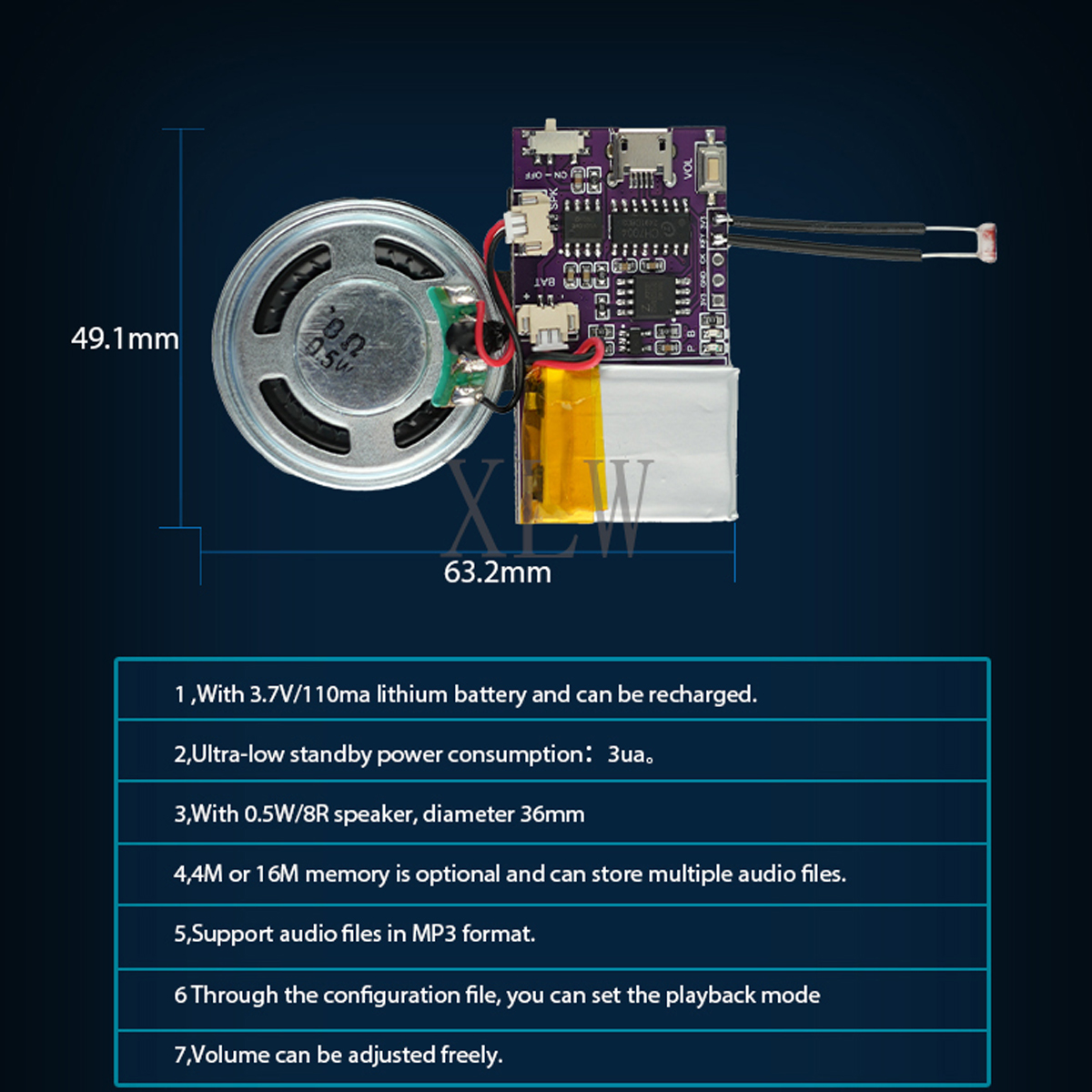 MP3 Music Sound Module, 4MB/16 - Audio Music Play review and price
