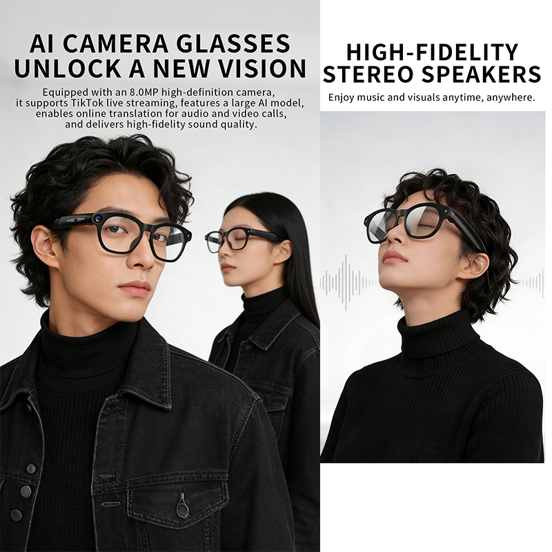 2026 New Smart Glasses 800W HD - Audio Music Live review and price