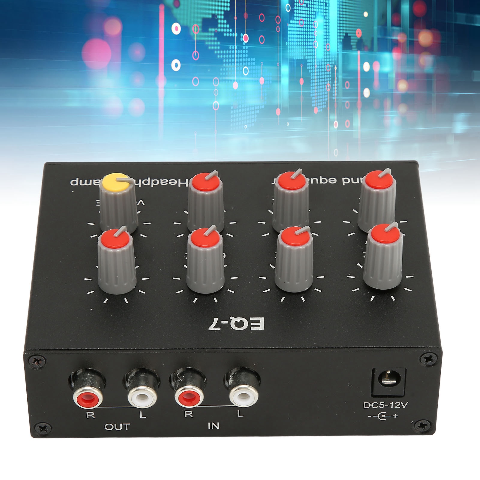 7 Band Sound Equalizer RCA Out - Audio Music Equalizer review and price