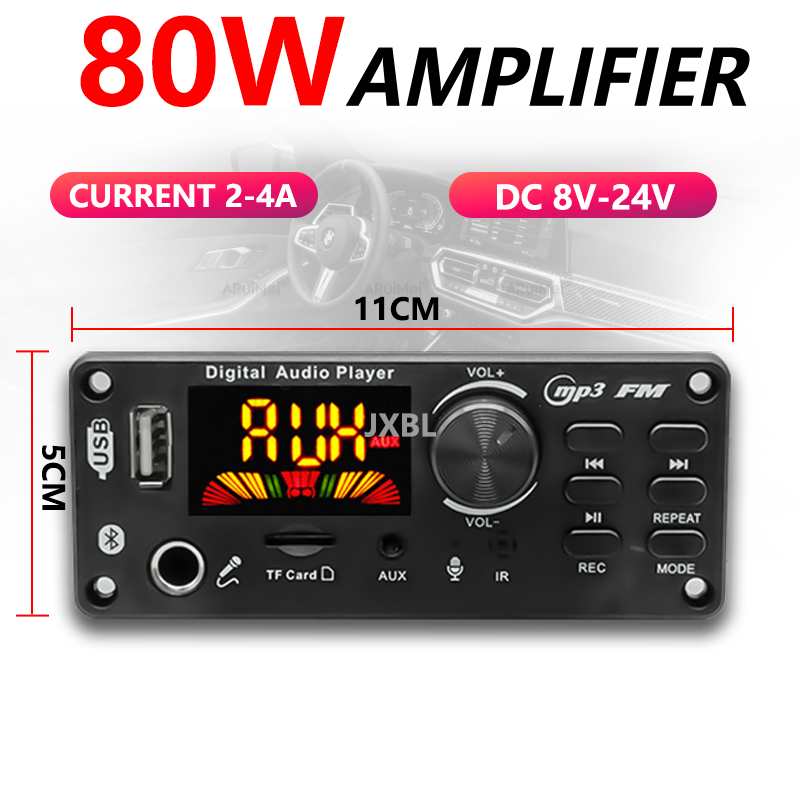 80W Bluetooth 5.0 MP3 Decoder  - Audio Music Play review and price