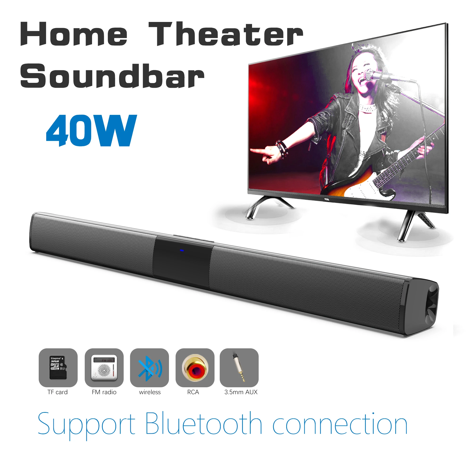 40W High Power Soundbar for TV - Audio Music Generator review and price