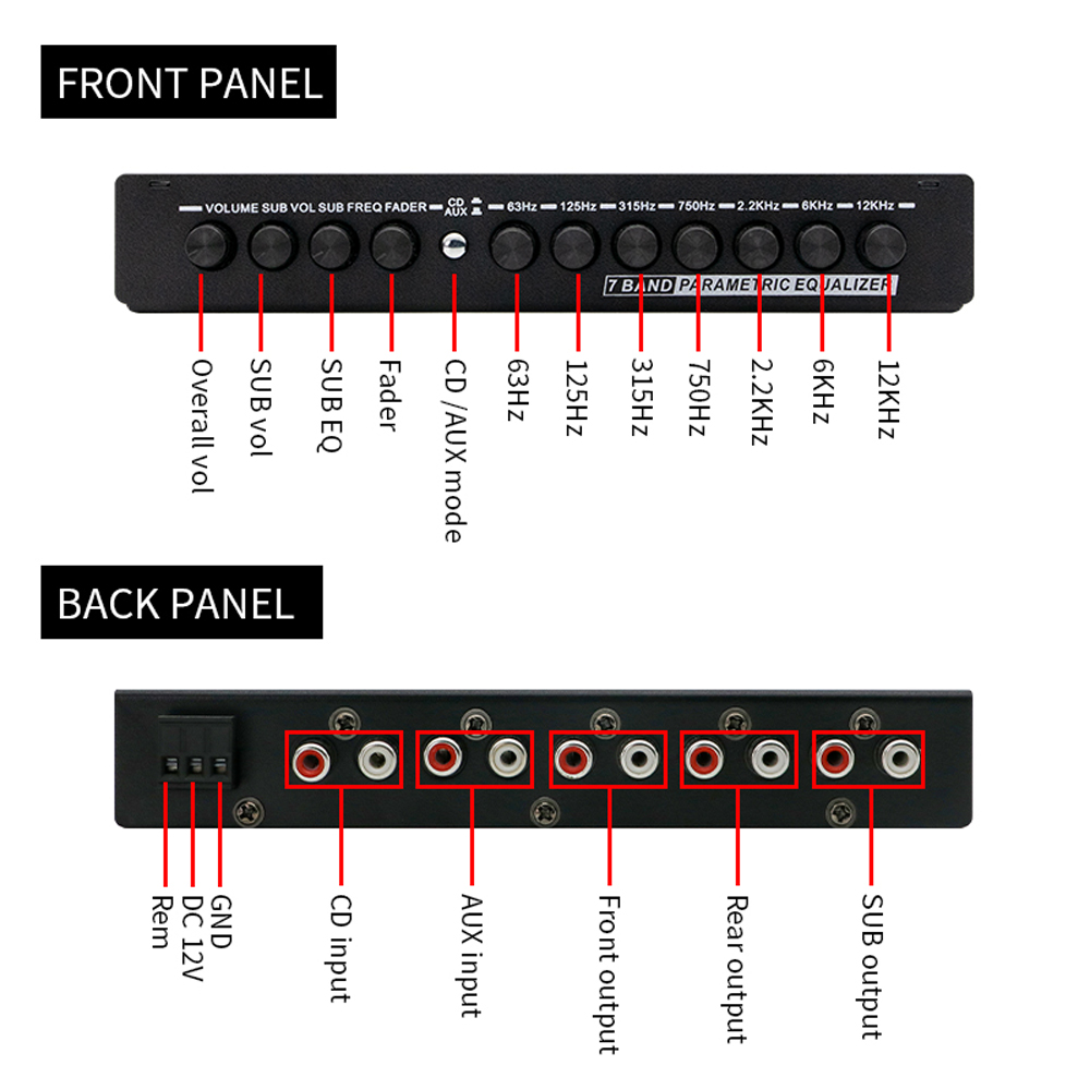 Professional 7 Band Car Equali - Audio Music Equalizer review and price